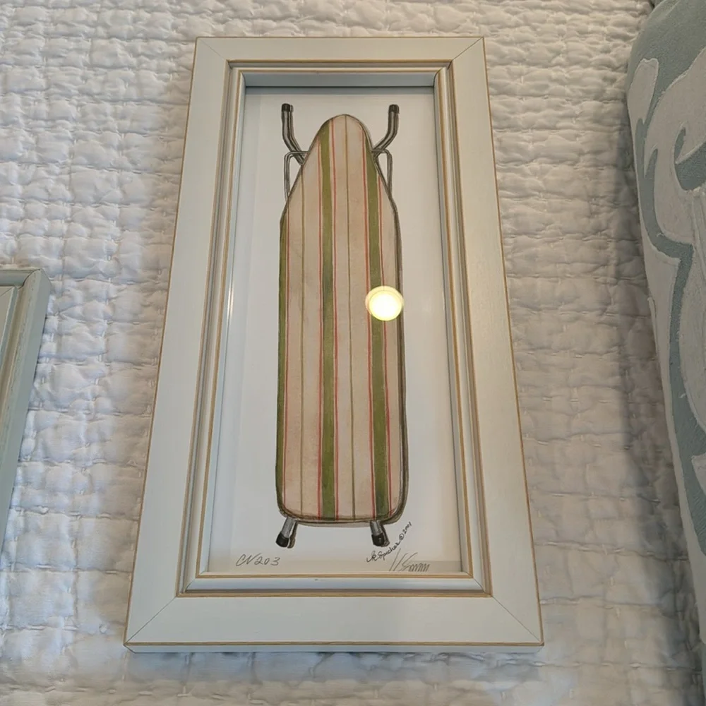 Art for laundry room- framed in creamy white vintage frames - Picture 7 of 8